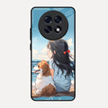 Girl With Dog Glossy Metal Case Cover For Oppo F31 Pro Plus 5G