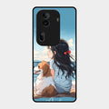 Girl With Dog Glossy Metal Case Cover For Oppo Reno 11 Pro 5G