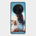 Girl With Dog Glossy Metal Case Cover For Realme 12 Pro Plus 5G