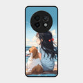 Girl With Dog Glossy Metal Case Cover For Realme 13 Plus 5G
