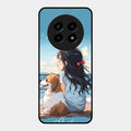 Girl With Dog Glossy Metal Case Cover For Realme 13 Pro 5G