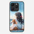 Girl With Dog Glossy Metal Case Cover For Realme 15T 5G
