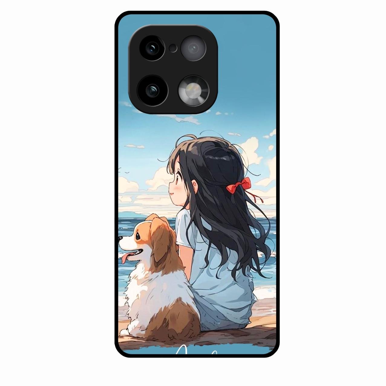 Girl With Dog Glossy Metal Case Cover For Realme 16 Pro Plus 5G