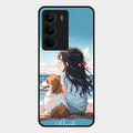 Girl With Dog Glossy Metal Case Cover For Realme C75 5G