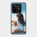 Girl With Dog Glossy Metal Case Cover For Realme Gt 7 Pro