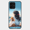 Girl With Dog Glossy Metal Case Cover For Redmi 12 5G