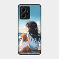 Girl With Dog Glossy Metal Case Cover For Redmi Note 12 4G