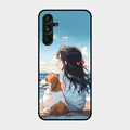 Girl With Dog Glossy Metal Case Cover For Samsung Galaxy A16 5G