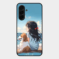 Girl With Dog Glossy Metal Case Cover For Samsung Galaxy A26 5G