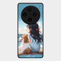 Girl With Dog Glossy Metal Case Cover For Vivo X100 5G
