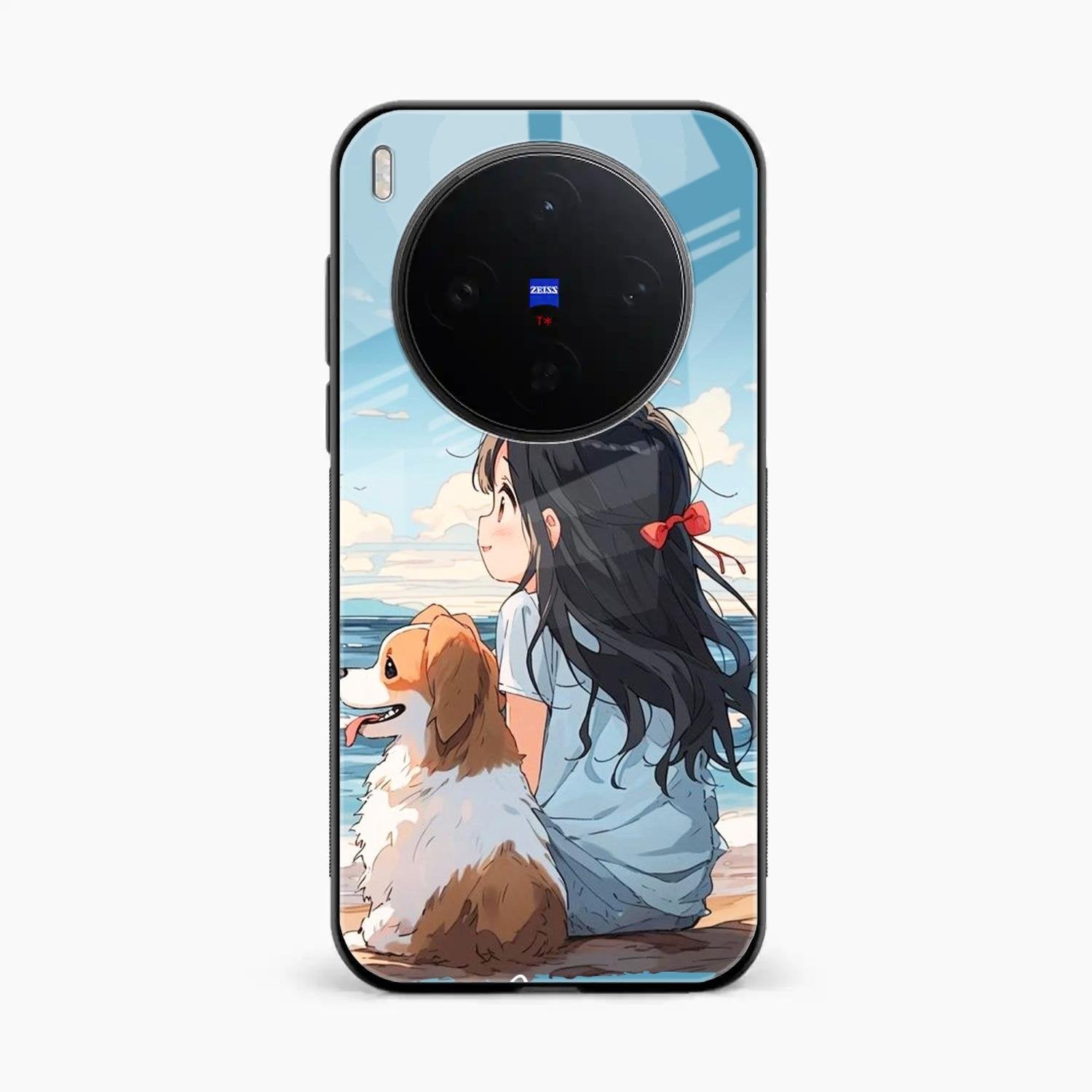 Girl With Dog Glossy Metal Case Cover For Vivo X300 5G
