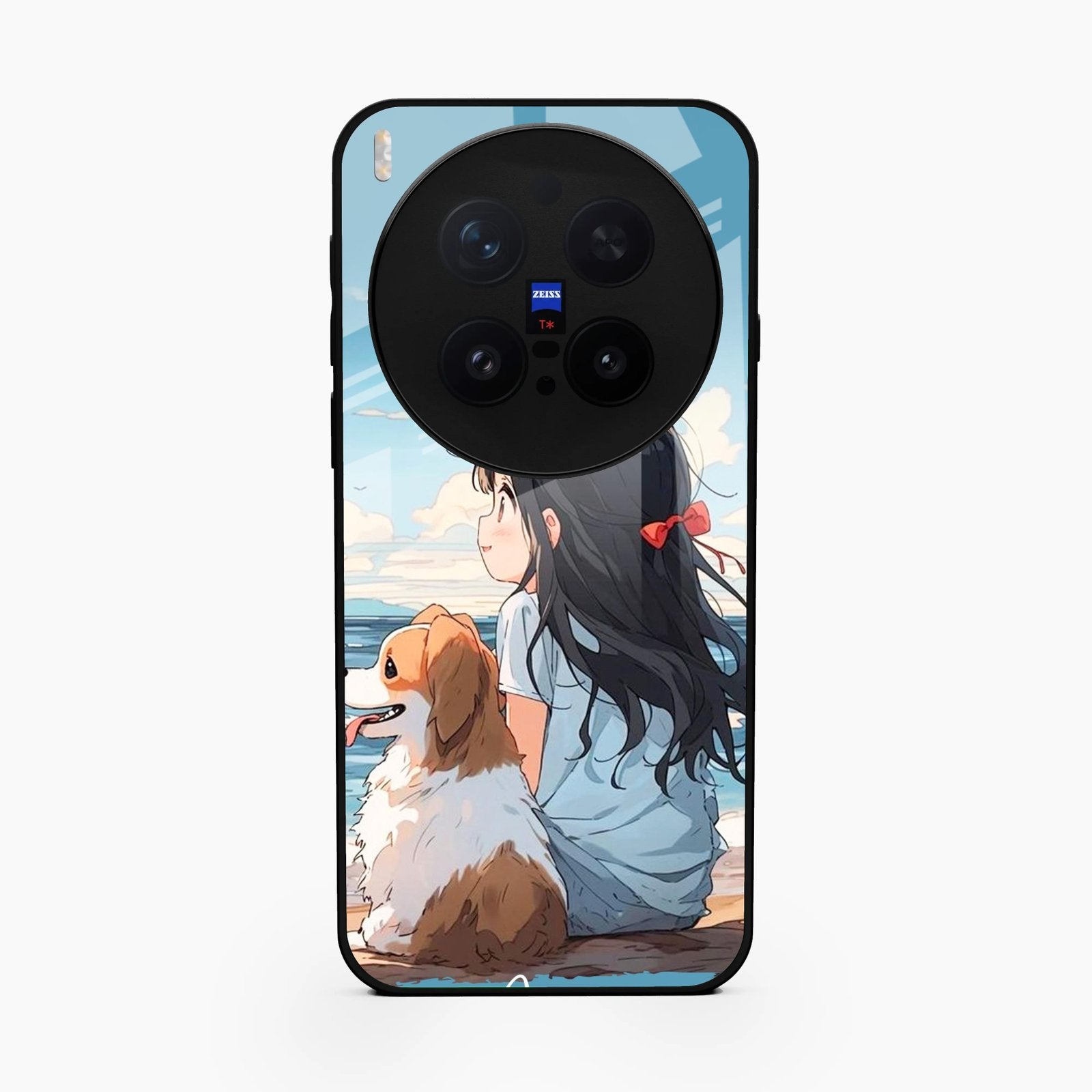 Girl With Dog Glossy Metal Case Cover For Vivo X300 Pro 5G