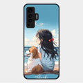 Girl With Dog Glossy Metal Case Cover For Vivo X50 5G