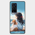 Girl With Dog Glossy Metal Case Cover For Vivo X60 Pro Plus 5G