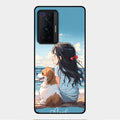 Girl With Dog Glossy Metal Case Cover For Vivo X70 Pro 5G