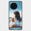 Girl With Dog Glossy Metal Case Cover For Vivo X90 5G