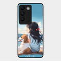 Girl With Dog Glossy Metal Case Cover For Vivo Y200E 5G