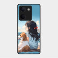 Girl With Dog Glossy Metal Case Cover For Vivo Y300 Plus 5G