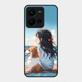 Girl With Dog Glossy Metal Case Cover For Vivo Y35