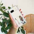 Girl With Flower Customize Transparent Silicon Case For Google Pixel 8a 5G