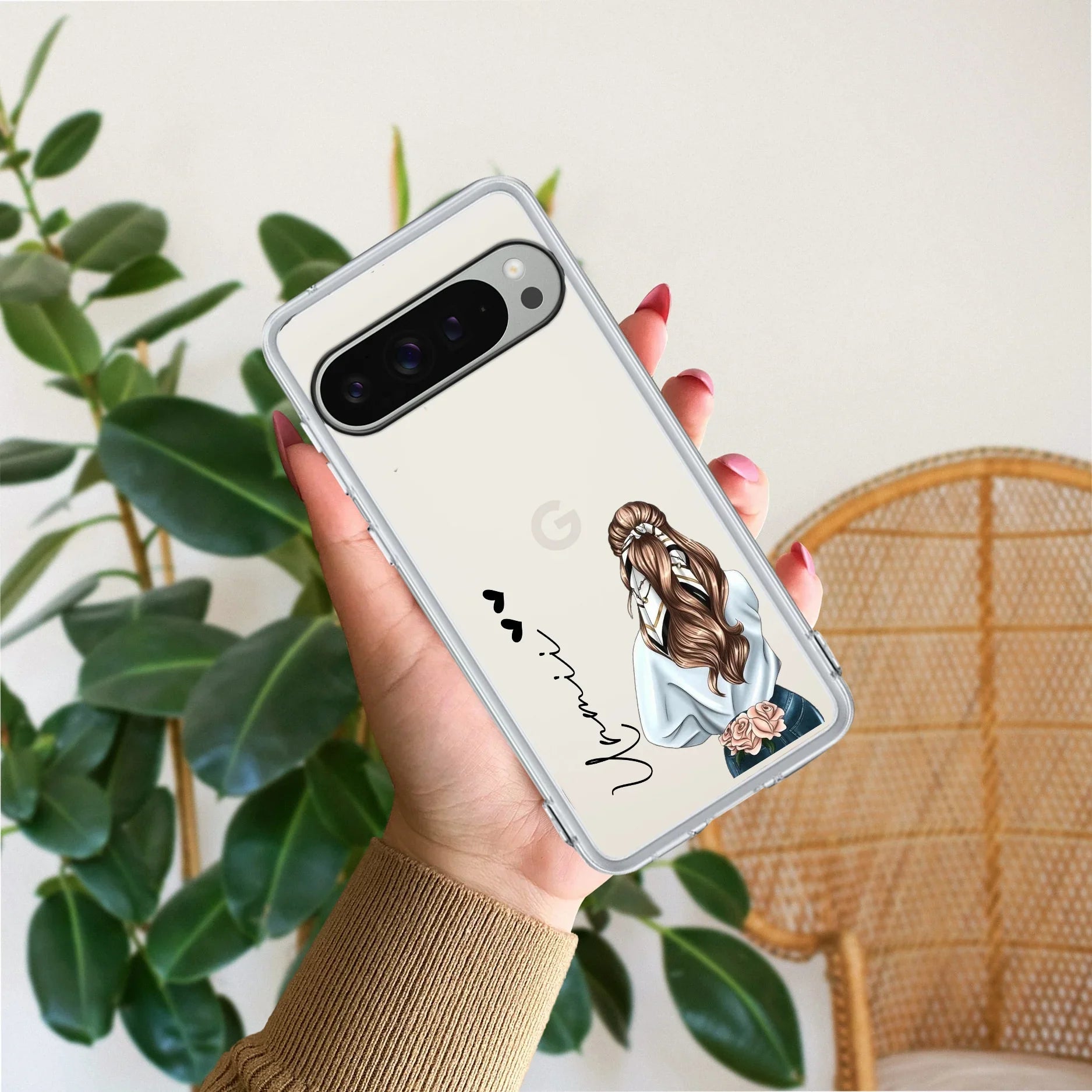 Girl With Flower Customize Transparent Silicon Case For Google - ShopOnCliQ