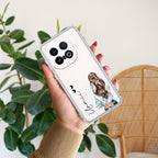 Girl With Flower Customize Transparent Silicon Case For iQOO - ShopOnCliQ