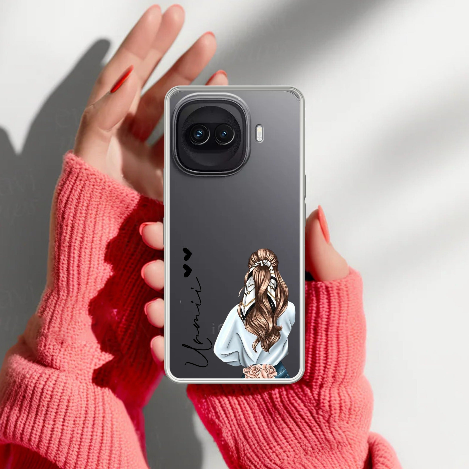 Girl With Flower Customize Anti Yellow Case For iQOO 15R 5G