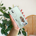 Girl With Flower Customize Transparent Silicon Case For Vivo