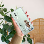 Girl With Flower Customize Transparent Silicon Case For Vivo