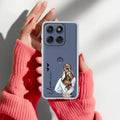 Girl With Flower Customize Transparent Silicon Case For Motorola