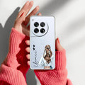 Girl With Flower Customize Transparent Silicon Case For OnePlus 12 5G