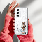 Girl With Flower Customize Transparent Silicon Case For Oppo A5 5G