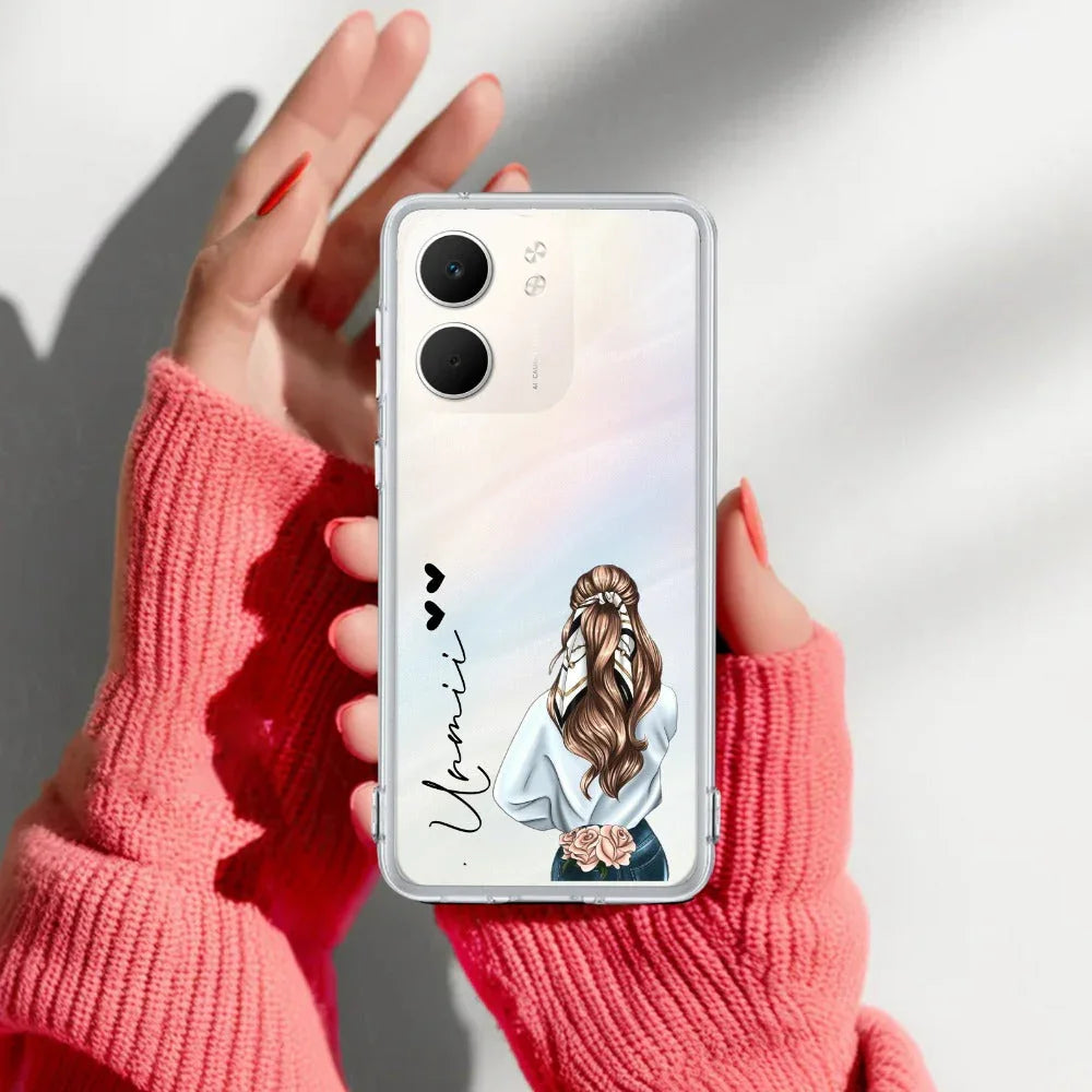 Girl With Flower Customize Transparent Silicon Case For Oppo - ShopOnCliQ