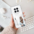Girl With Flower Customize Transparent Silicon Case For Oppo F29 Pro 5G