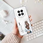 Girl With Flower Customize Anti Yellow Case For Oppo F29 Pro 5G