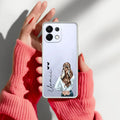 Girl With Flower Customize Transparent Silicon Case For Oppo Reno 14 5G
