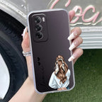 Girl With Flower Customize Anti Yellow Case For Oppo Reno 12 5G