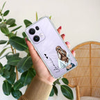 Girl With Flower Customize Transparent Silicon Case For Oppo Reno 13 Pro 5G