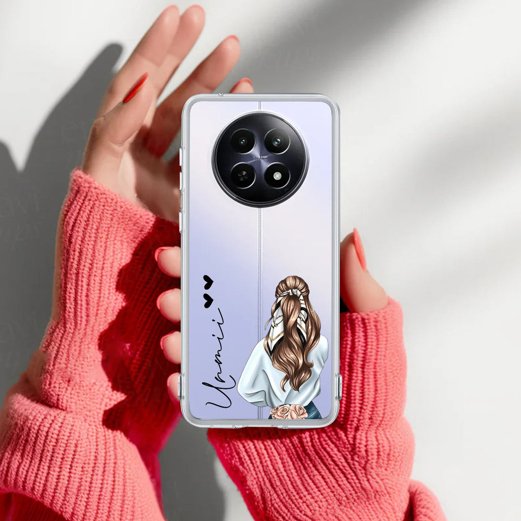 Girl With Flower Customize Anti Yelllow Case For Realme Narzo N65 5G