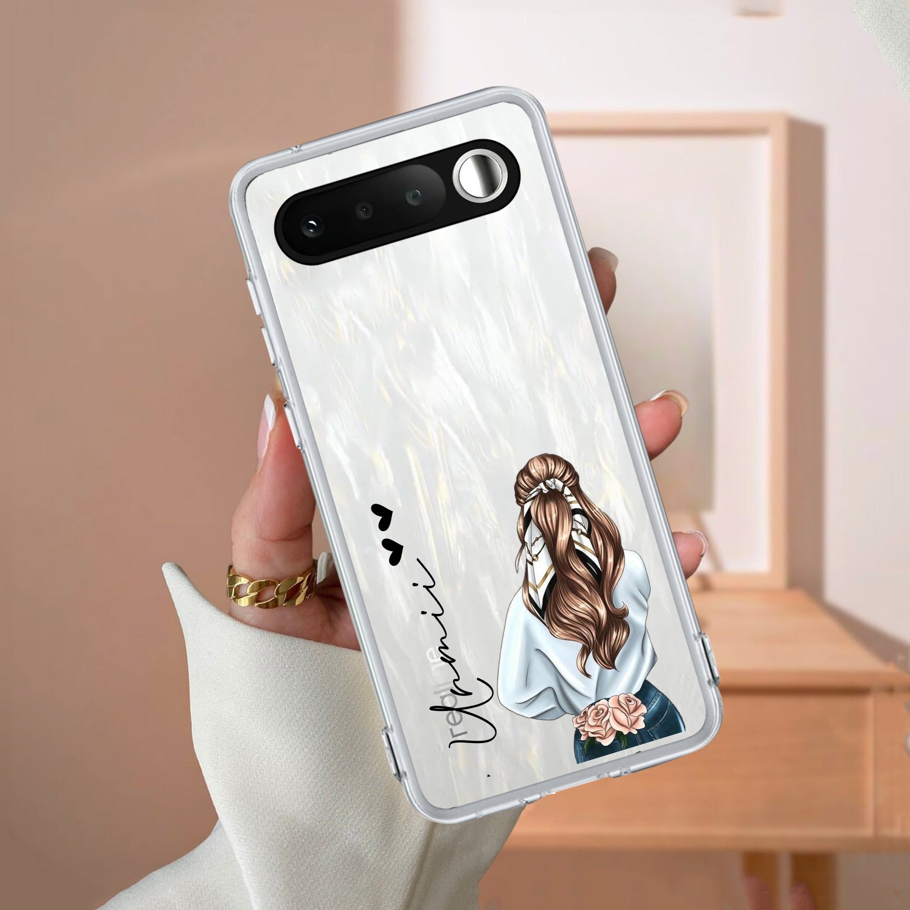 Girl With Flower Customize Anti Yellow Case For Realme 16 5G