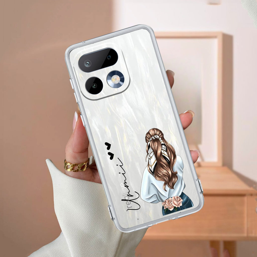 Girl With Flower Customize Anti Yelllow Case For Realme 16 Pro 5G