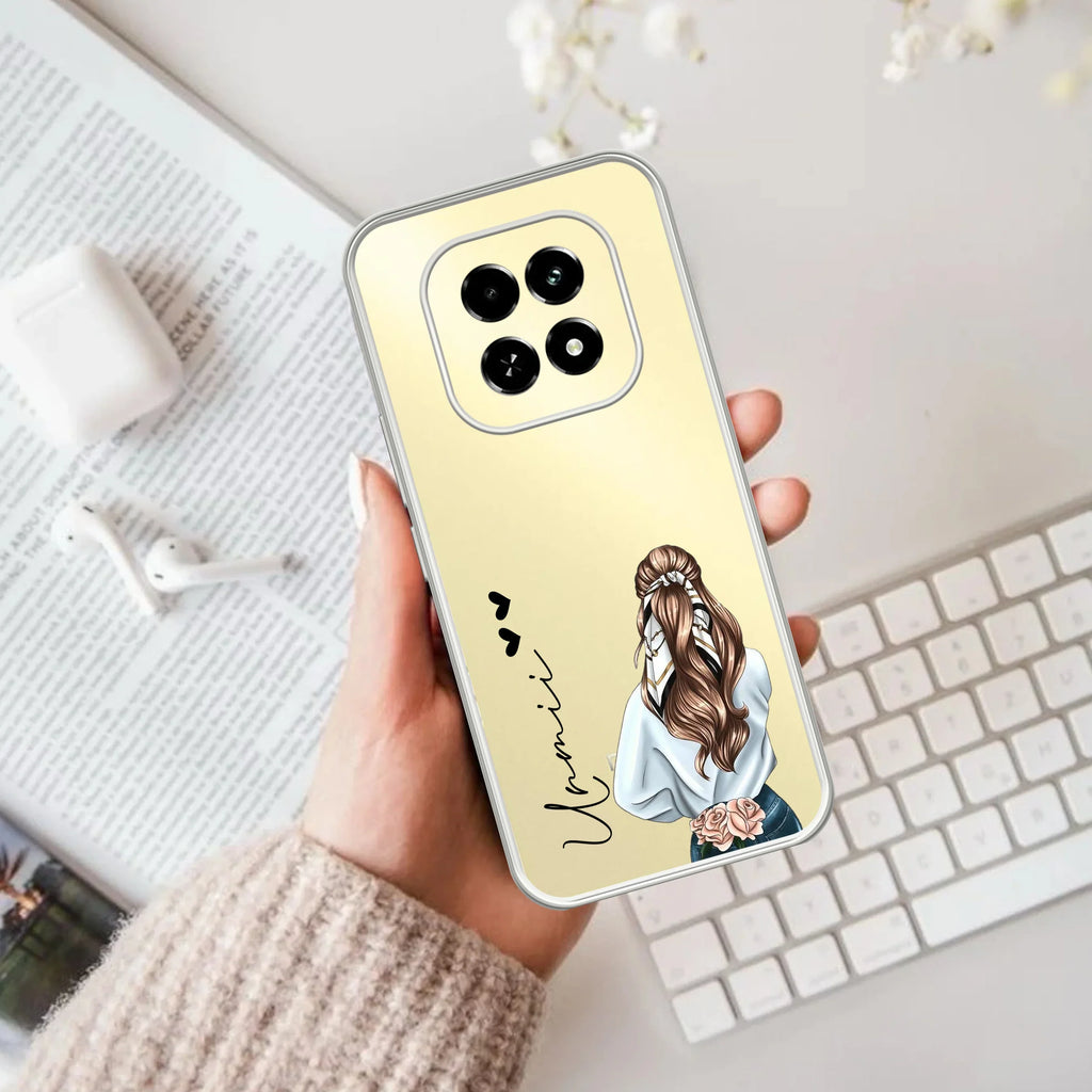 Girl With Flower Customize Transparent Silicon Case For Realme/Narzo - ShopOnCliQ