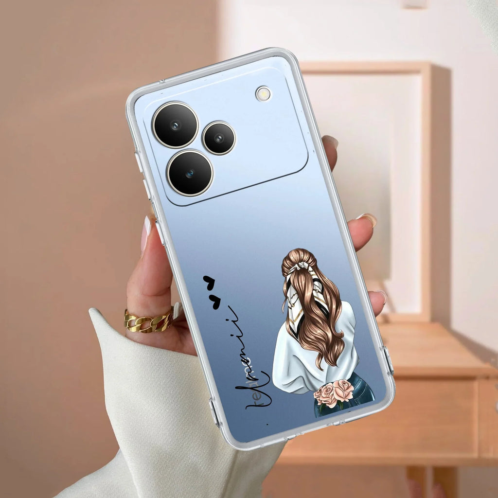 Girl With Flower Customize Transparent Silicon Case For Realme/Narzo - ShopOnCliQ