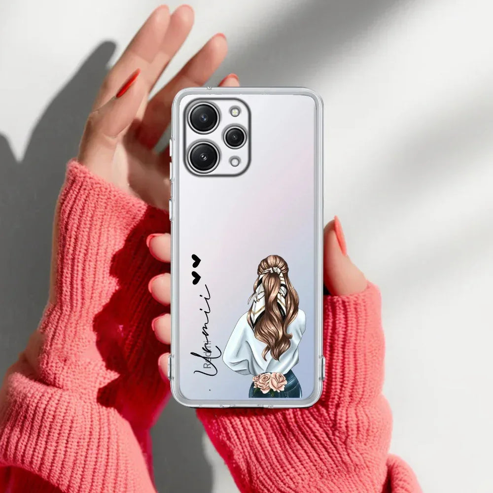 Girl With Flower Customize Transparent Silicon Case For Mi 11X 5G / Mi 11X Pro 5G