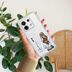 Girl With Flower Customize Transparent Silicon Case For Mi 10T 5G / Mi 10T Pro