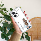 Girl With Flower Customize Transparent Silicon Case For Redmi Note 13 Pro Plus 5G