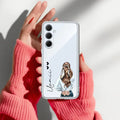 Girl With Flower Customize Transparent Silicon Case For Samsung Galaxy A17 5G