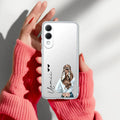 Girl With Flower Customize Transparent Silicon Case For Samsung Galaxy A73