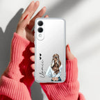 Girl With Flower Customize Transparent Silicon Case For Samsung Galaxy A73