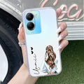 Girl With Flower Customize Anti Yellow Case For Vivo T2x 5G